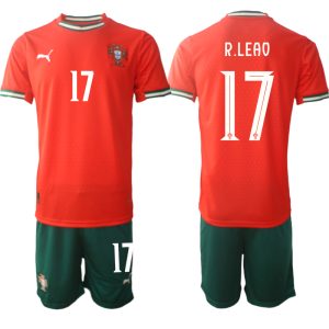 Laatste Portugal Rafael Leao #17 Thuisshirt 2025-2026 Korte Mouw (+ Korte Broeken) Kopen