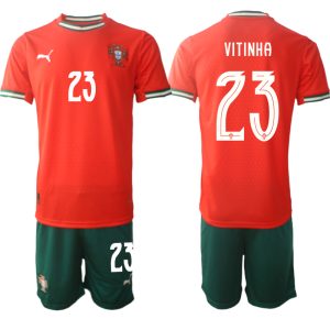 Laatste Portugal Vitinha #23 Thuisshirt 2025-2026 Korte Mouw (+ Korte Broeken) Kopen