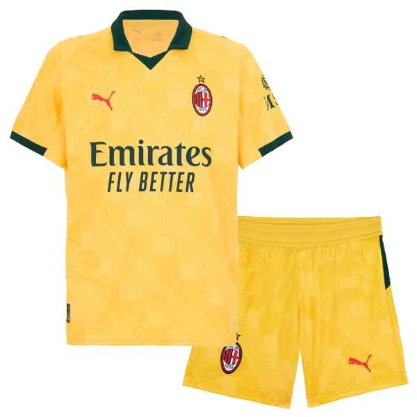 AC Milan Kinder Derde Thuistenue 2025/26 Kort Mouw Voetbalshirt + Shorts