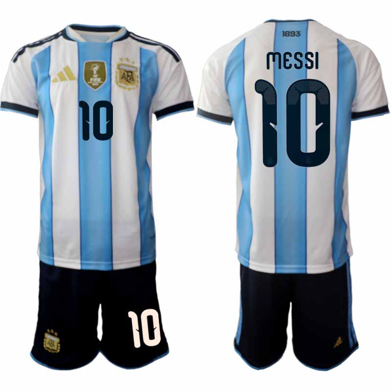 Argentinië WK 2026 Thuistenue Heren – Lionel Messi 10 – Voetbalshirt Korte Mouw + Shorts