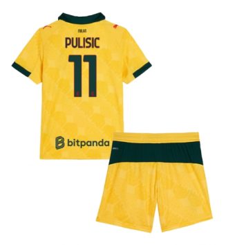 AC Milan Christian Pulisic #11 Derde tenue Kids 2025-26 Voetbalshirt Korte Mouw + Shorts