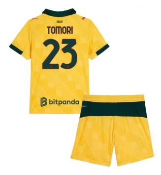 AC Milan Fikayo Tomori #23 Derde tenue Kids 2025-26 Voetbalshirt Korte Mouw + Shorts