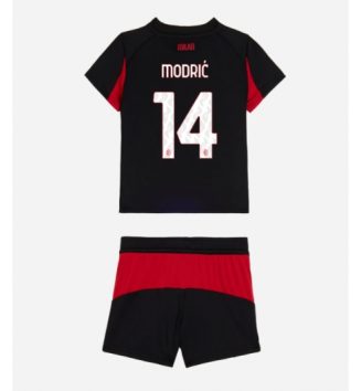 AC Milan Luka Modric #14 Thuis tenue Kids 2025-26 Voetbalshirt Korte Mouw + Shorts