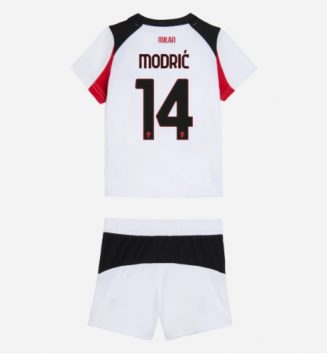 AC Milan Luka Modric #14 Uit tenue Kids 2025-26 Voetbalshirt Korte Mouw + Shorts AC Milan Luka Modric #14 Uit tenue Kids 2025-26 Voetbalshirt Korte Mouw + Shorts