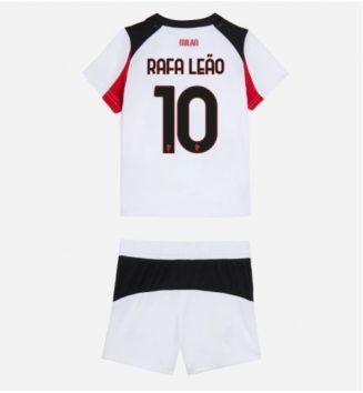 AC Milan Rafael Leao #10 Uit tenue Kids 2025-26 Voetbalshirt Korte Mouw + Shorts