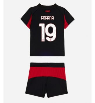 AC Milan Youssouf Fofana #19 Thuis tenue Kids 2025-26 Voetbalshirt Korte Mouw + Shorts