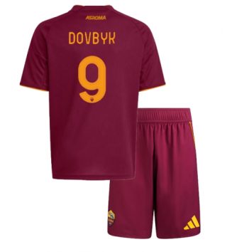 AS Roma Artem Dovbyk #9 Thuis tenue Kids 2025-26 Voetbalshirt Korte Mouw + Shorts