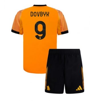 AS Roma Artem Dovbyk #9 Uit tenue Kids 2025-26 Voetbalshirt Korte Mouw + Shorts
