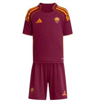 AS Roma Thuis tenue Kids 2025-26 Voetbalshirt Korte Mouw + Shorts