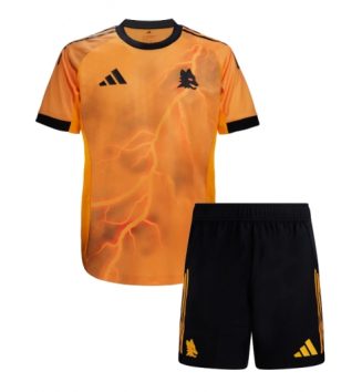 AS Roma Uit tenue Kids 2025-26 Voetbalshirt Korte Mouw + Shorts