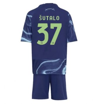 Ajax Josip Sutalo #37 Uit tenue Kids 2025-26 Voetbalshirt Korte Mouw + Shorts Ajax Josip Sutalo #37 Uit tenue Kids 2025-26 Voetbalshirt Korte Mouw + Shorts