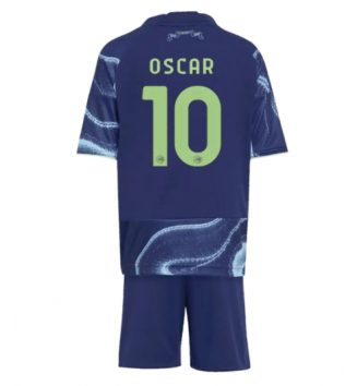 Ajax Oscar Gloukh #10 Uit tenue Kids 2025-26 Voetbalshirt Korte Mouw + Shorts
