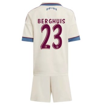 Ajax Steven Berghuis #23 Derde tenue Kids 2025-26 Voetbalshirt Korte Mouw + Shorts