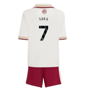 Arsenal Bukayo Saka #7 Derde tenue Kids 2025-26 Voetbalshirt Korte Mouw + Shorts