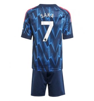 Arsenal Bukayo Saka #7 Uit tenue Kids 2025-26 Voetbalshirt Korte Mouw + Shorts