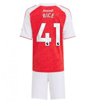 Arsenal Declan Rice #41 Thuis tenue Kids 2025-26 Voetbalshirt Korte Mouw + Shorts
