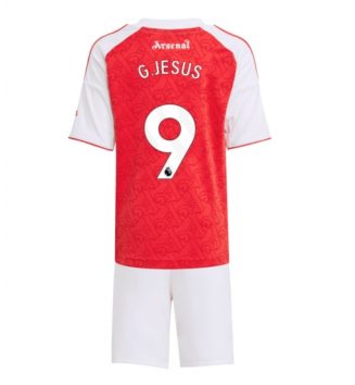 Arsenal Gabriel Jesus #9 Thuis tenue Kids 2025-26 Voetbalshirt Korte Mouw + Shorts