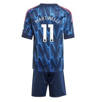 Arsenal Gabriel Martinelli #11 Uit tenue Kids 2025-26 Voetbalshirt Korte Mouw + Shorts