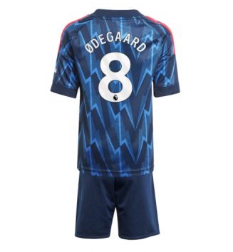Arsenal Martin Odegaard #8 Uit tenue Kids 2025-26 Voetbalshirt Korte Mouw + Shorts