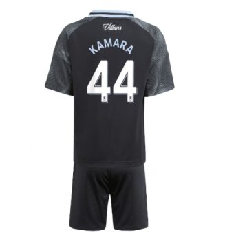 Aston Villa Boubacar Kamara #44 Uit tenue Kids 2025-26 Voetbalshirt Korte Mouw + Shorts Aston Villa Boubacar Kamara #44 Uit tenue Kids 2025-26 Voetbalshirt Korte Mouw + Shorts