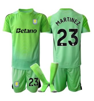 Aston Villa Emiliano Martinez #23 Keeper Uit tenue Kids 2025-26 Voetbalshirt Korte Mouw + Shorts