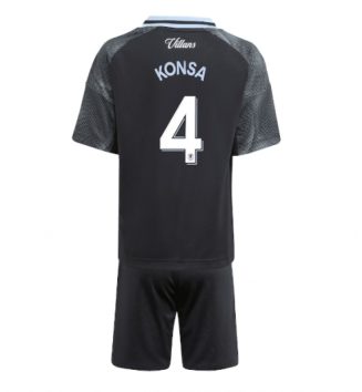 Aston Villa Ezri Konsa #4 Uit tenue Kids 2025-26 Voetbalshirt Korte Mouw + Shorts Aston Villa Ezri Konsa #4 Uit tenue Kids 2025-26 Voetbalshirt Korte Mouw + Shorts