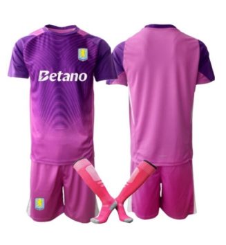 Aston Villa Keeper Derde tenue Kids 2025-26 Voetbalshirt Korte Mouw + Shorts