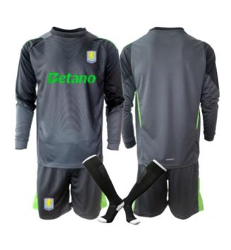 Aston Villa Keeper Thuis tenue Kids 2025-26 Lange Mouwen (+ broek)