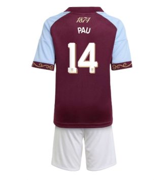 Aston Villa Pau Torres #14 Thuis tenue Kids 2025-26 Voetbalshirt Korte Mouw + Shorts Aston Villa Pau Torres #14 Thuis tenue Kids 2025-26 Voetbalshirt Korte Mouw + Shorts