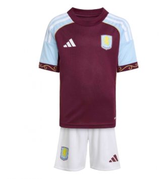 Aston Villa Thuis tenue Kids 2025-26 Voetbalshirt Korte Mouw + Shorts Aston Villa Thuis tenue Kids 2025-26 Voetbalshirt Korte Mouw + Shorts