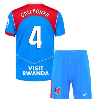 Atletico Madrid Conor Gallagher #4 Derde tenue Kids 2025-26 Voetbalshirt Korte Mouw + Shorts