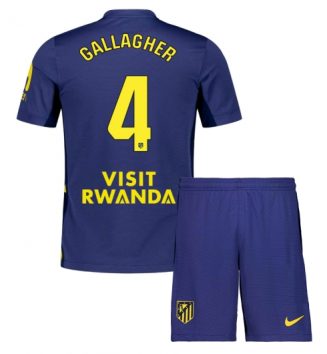 Atletico Madrid Conor Gallagher #4 Uit tenue Kids 2025-26 Voetbalshirt Korte Mouw + Shorts