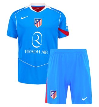 Atletico Madrid Derde tenue Kids 2025-26 Voetbalshirt Korte Mouw + Shorts