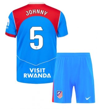 Atletico Madrid Johnny Cardoso #5 Derde tenue Kids 2025-26 Voetbalshirt Korte Mouw + Shorts
