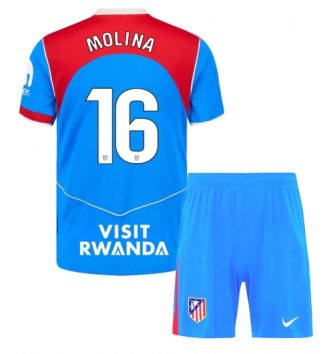 Atletico Madrid Nahuel Molina #16 Derde tenue Kids 2025-26 Voetbalshirt Korte Mouw + Shorts