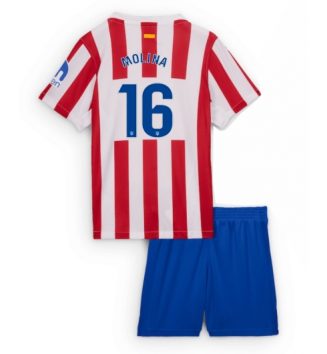 Atletico Madrid Nahuel Molina #16 Thuis tenue Kids 2025-26 Voetbalshirt Korte Mouw + Shorts