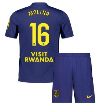 Atletico Madrid Nahuel Molina #16 Uit tenue Kids 2025-26 Voetbalshirt Korte Mouw + Shorts
