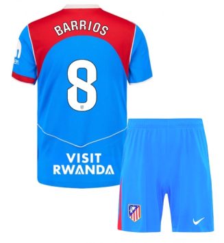 Atletico Madrid Pablo Barrios #8 Derde tenue Kids 2025-26 Voetbalshirt Korte Mouw + Shorts