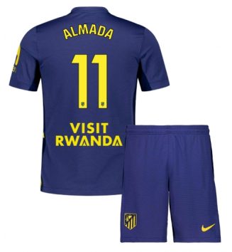 Atletico Madrid Thiago Almada #11 Uit tenue Kids 2025-26 Voetbalshirt Korte Mouw + Shorts