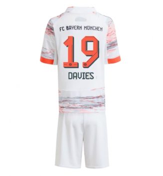 Bayern Munich Alphonso Davies #19 Uit tenue Kids 2025-26 Voetbalshirt Korte Mouw + Shorts