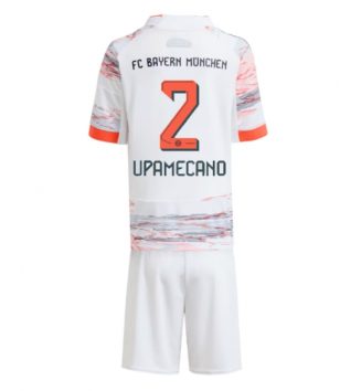 Bayern Munich Dayot Upamecano #2 Uit tenue Kids 2025-26 Voetbalshirt Korte Mouw + Shorts