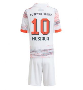 Bayern Munich Jamal Musiala #10 Uit tenue Kids 2025-26 Voetbalshirt Korte Mouw + Shorts