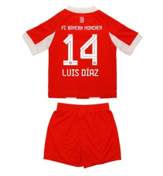 Bayern Munich Luis Diaz #14 Thuis tenue Kids 2025-26 Voetbalshirt Korte Mouw + Shorts