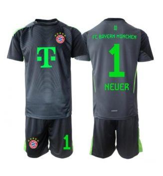 Bayern Munich Manuel Neuer #1 Keeper Uit tenue Kids 2025-26 Voetbalshirt Korte Mouw + Shorts Bayern Munich Manuel Neuer #1 Keeper Uit tenue Kids 2025-26 Voetbalshirt Korte Mouw + Shorts