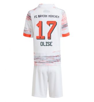 Bayern Munich Michael Olise #17 Uit tenue Kids 2025-26 Voetbalshirt Korte Mouw + Shorts