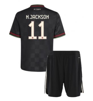 Bayern Munich Nicolas Jackson #11 Derde tenue Kids 2025-26 Voetbalshirt Korte Mouw + Shorts