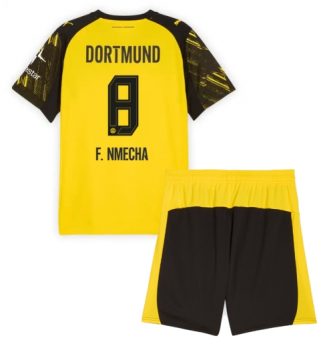 Borussia Dortmund Felix Nmecha #8 Thuis tenue Kids 2025-26 Voetbalshirt Korte Mouw + Shorts
