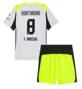 Borussia Dortmund Felix Nmecha #8 Uit tenue Kids 2025-26 Voetbalshirt Korte Mouw + Shorts