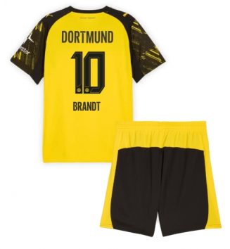 Borussia Dortmund Julian Brandt #10 Thuis tenue Kids 2025-26 Voetbalshirt Korte Mouw + Shorts