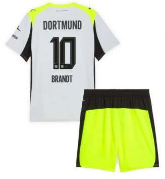 Borussia Dortmund Julian Brandt #10 Uit tenue Kids 2025-26 Voetbalshirt Korte Mouw + Shorts